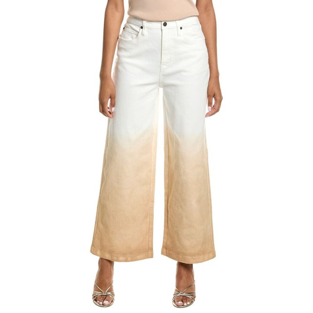 Kenneth Cole Womens  High-Rise Wide Leg Comfort Stretch Jean, Brown